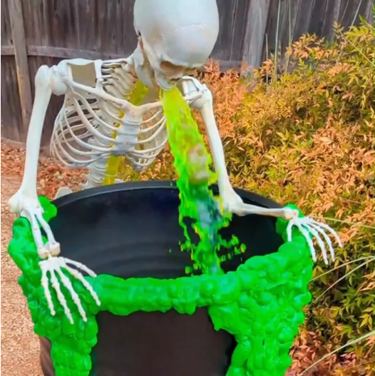 Halloween Skull Poison Barrel