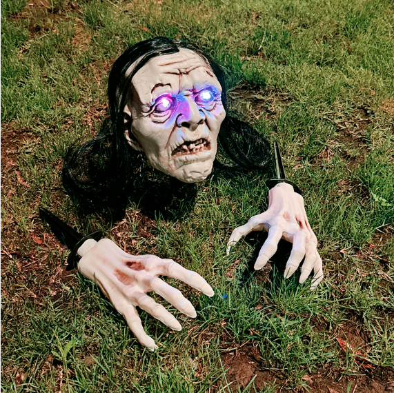 Halloween glowing skull