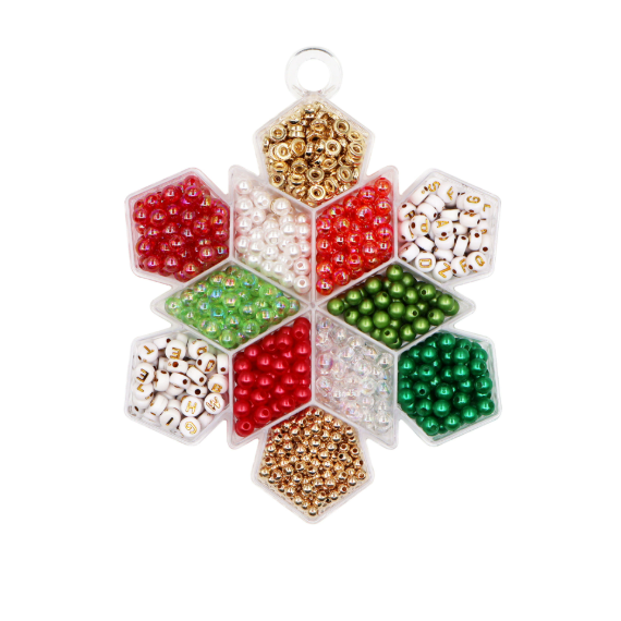 DIY accessories and materials for Christmas bracelets in unusual boxes