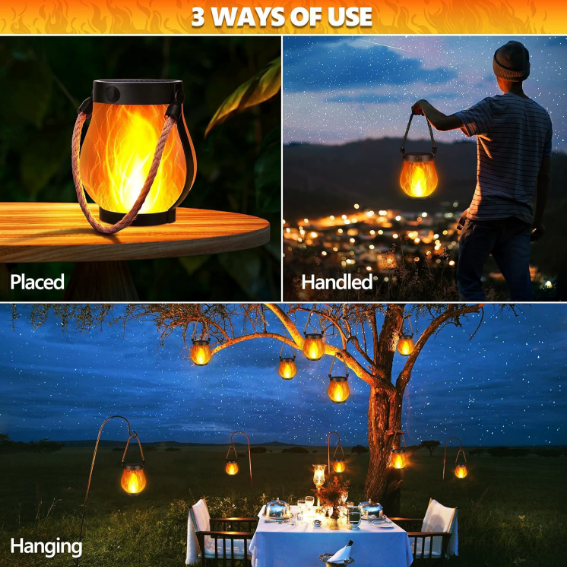 ☀Solar flame lamp