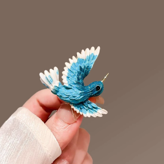 💙🕊Blue hummingbird brooch