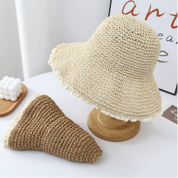 Hand-woven straw sun hat