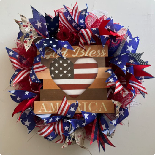 🔥🔥🔥Independence Day eagle wreath