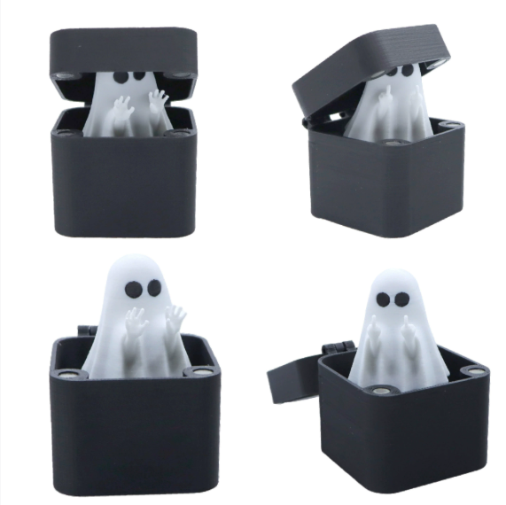 Halloween middle finger box ghost