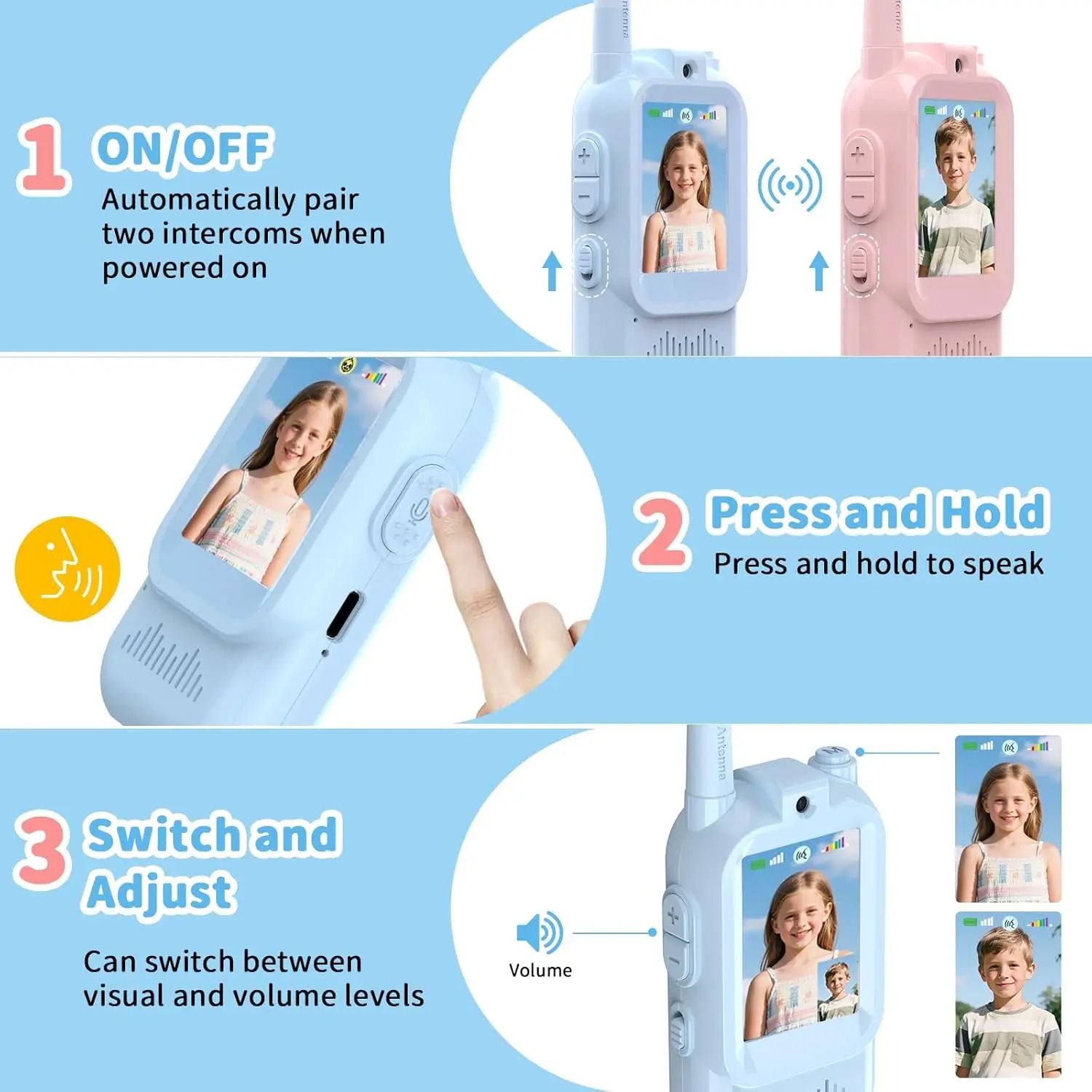 💐👶TalkPlay Video Walkie Communication Set (2)