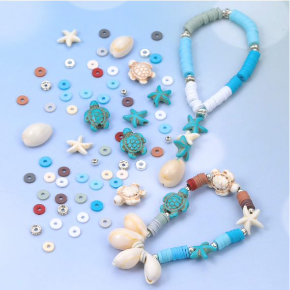 Soft clay sheet set, ocean beach series bracelet necklace accessories DIY