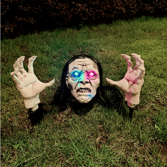 Halloween glowing skull