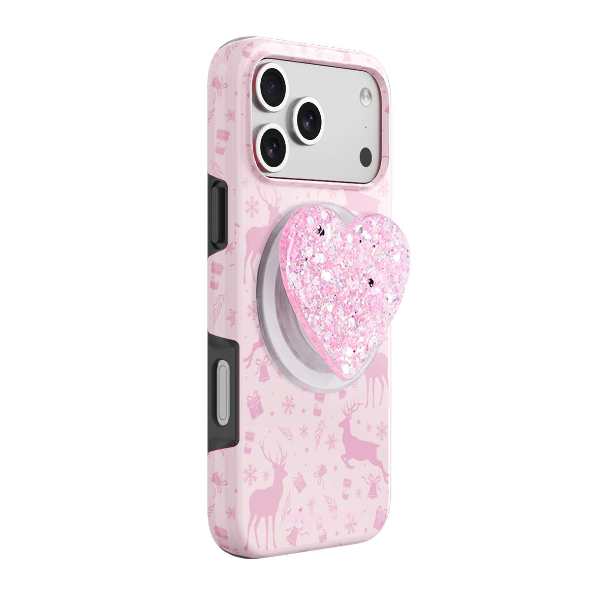 Deerland Christmas | Pink MagSafe Phone Case Grip Set