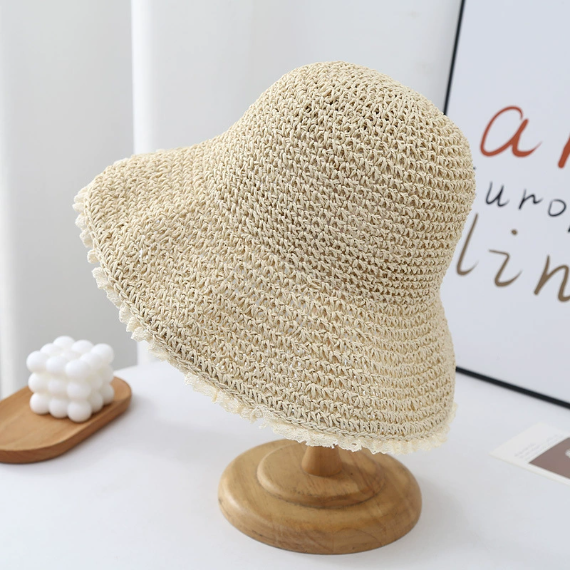 Hand-woven straw sun hat