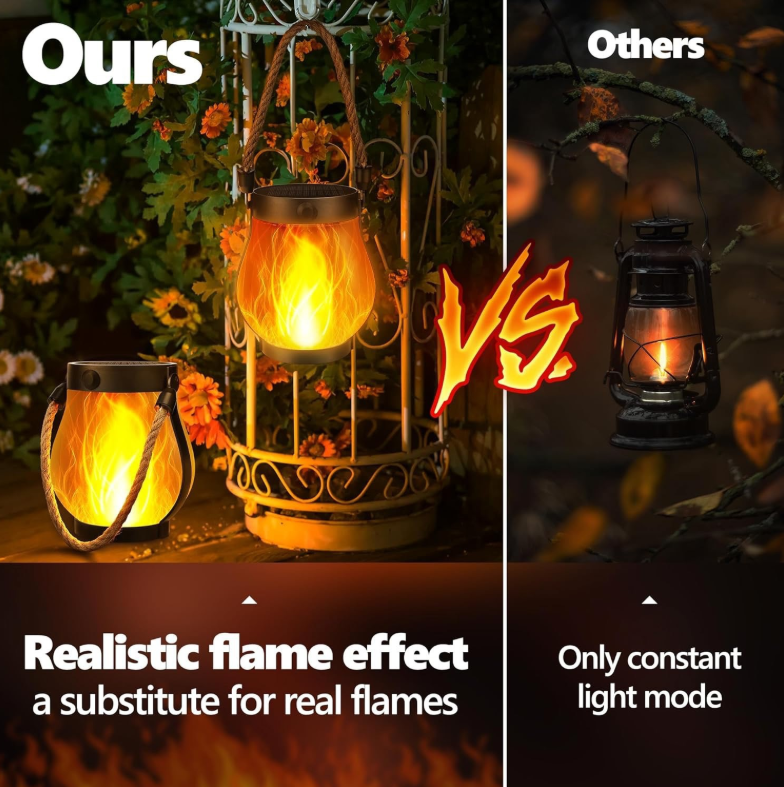 ☀Solar flame lamp