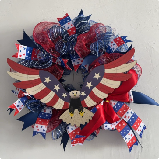🔥🔥🔥Independence Day eagle wreath