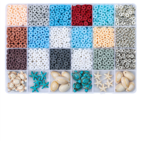 Soft clay sheet set, ocean beach series bracelet necklace accessories DIY