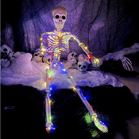 Halloween glowing skull