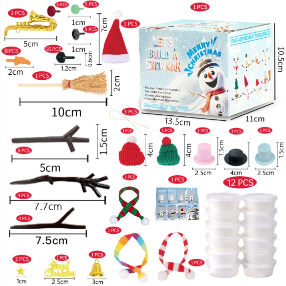 DIY Christmas Clay Snowman
