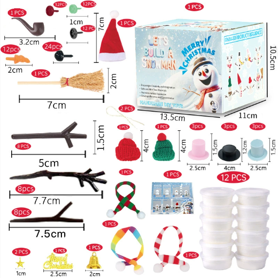 DIY Christmas Clay Snowman