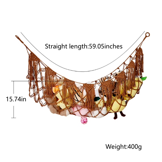 Toy storage hammock