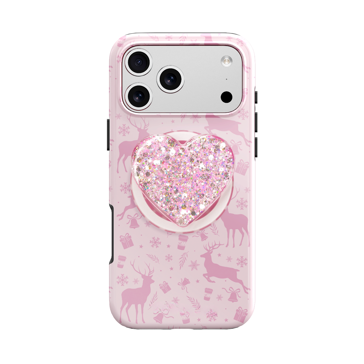 Deerland Christmas | Pink MagSafe Phone Case Grip Set