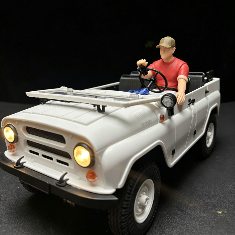 1:12 UAZ-469 Military Off-Road RC Modified Model・Figure Motion-Linked Version