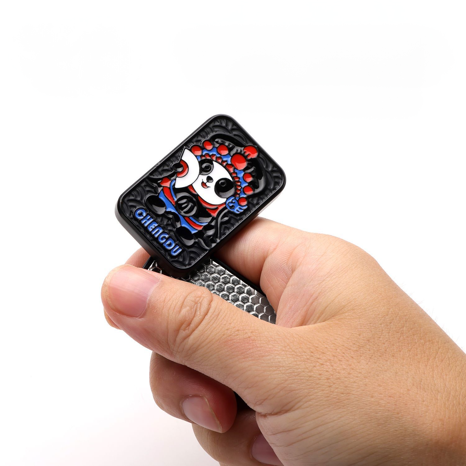 Face-Changing Panda Magnetic Push Card