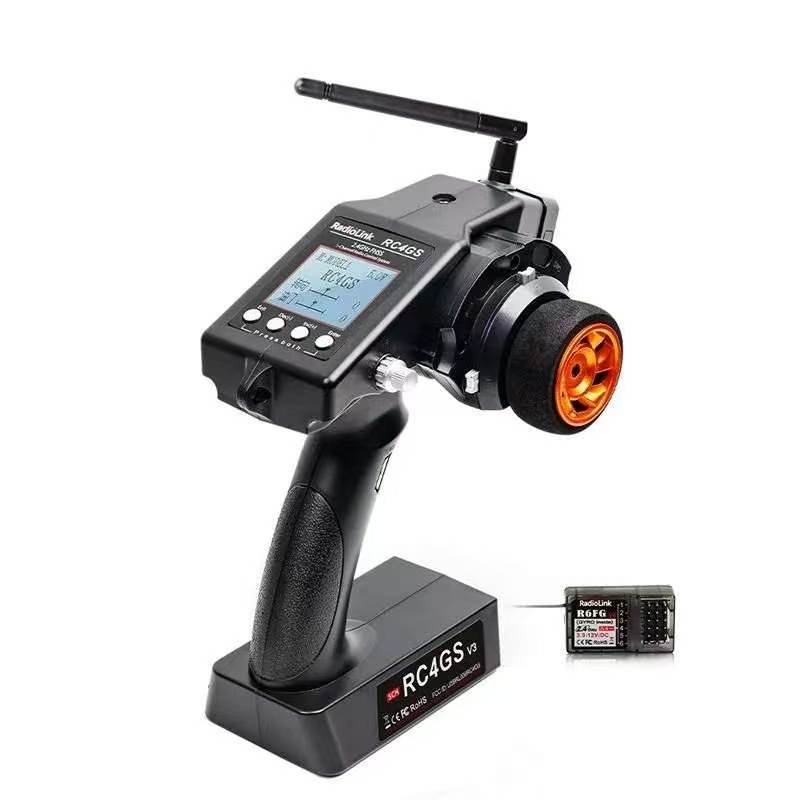  RadioLink RC4GS V3 5-Channel 2.4GHz RC Transmitter with Color Screen Telemetry, for RC Cars, Boats & Tanks  YG06