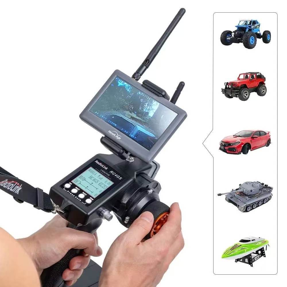  RadioLink RC4GS V3 5-Channel 2.4GHz RC Transmitter with Color Screen Telemetry, for RC Cars, Boats & Tanks  YG06