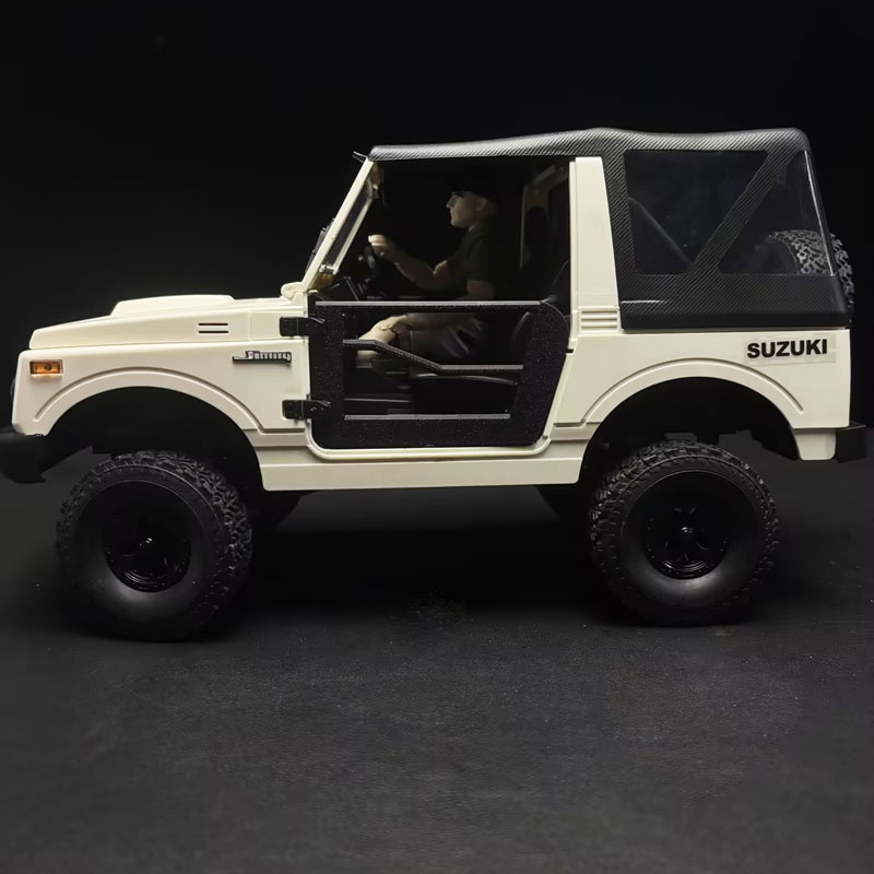 1:10 Suzuki Jimny JA11 Scale Off-Road Crawler | Custom RC with 3D-Printed Moving Driver Figure, Ready-to-Run