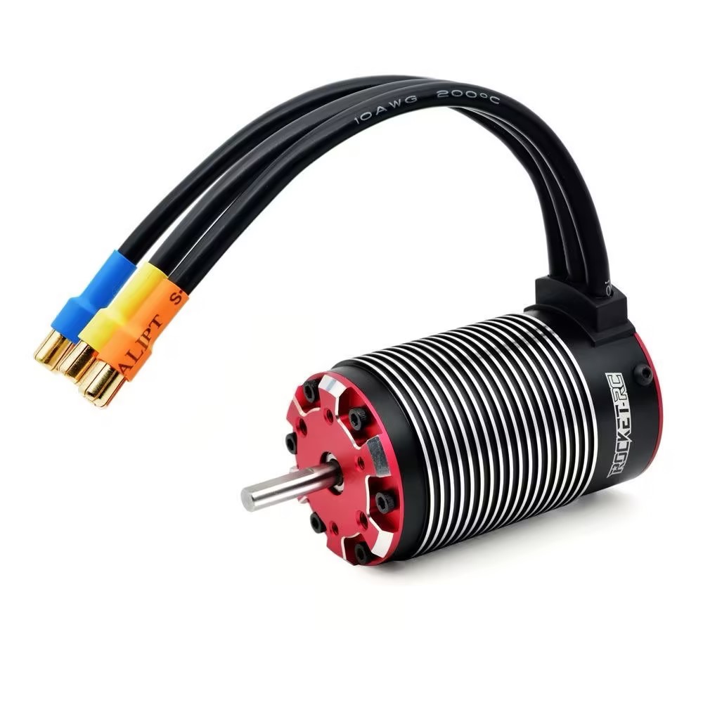 Rocket Supersonic V2 160A Waterproof Brushless ESC + 4268/4274/4282 4-Pole Sensorless Inrunner Brushless Motor Combo | Power Upgrade Kit for 1/7 & 1/8 RC Monster, Off-Road & Short Course Trucks DJ009
