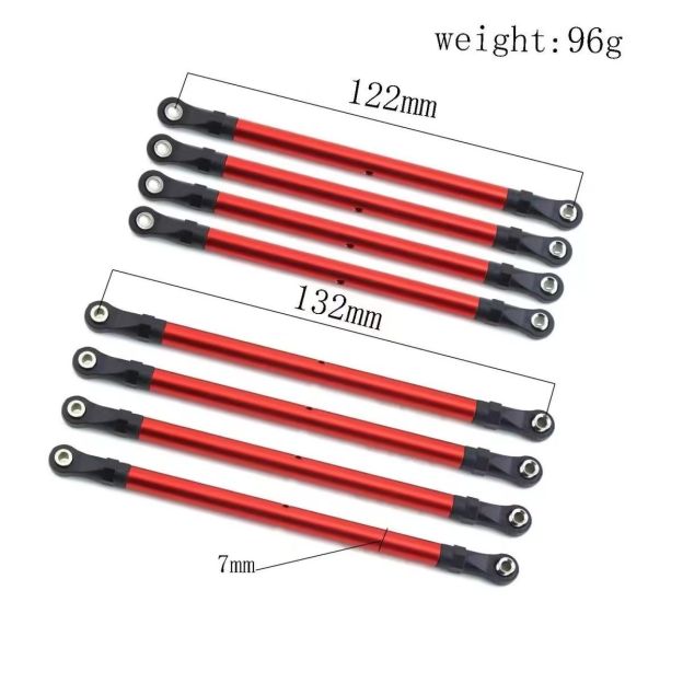 313mm Wheelbase Aluminum Alloy Linkage Set for 1/10 RC Crawler, Compatible with SCX10 90046 / TRX4 / C1616  LG01
