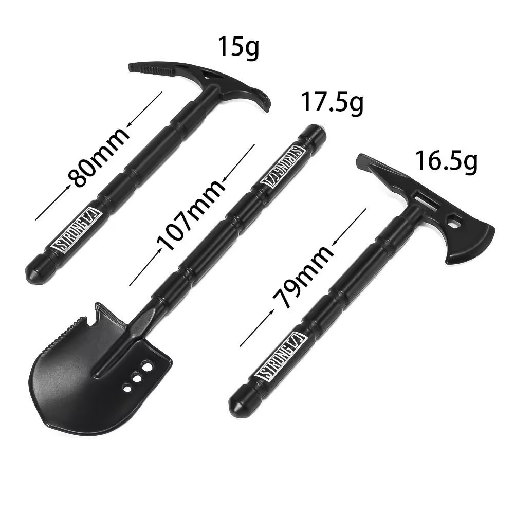 RC Crawler Scale Metal Tool Set (Shovel, Axe, Ice Axe) XQJ-006