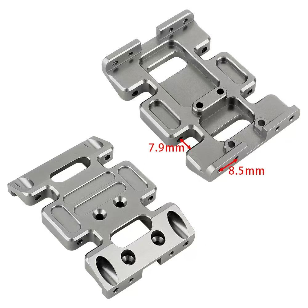  Aluminum Transmission Skid Plate for 1/10 RC Crawler SCX10 III, Gearbox Mount Chassis Upgrade Parts  BD04