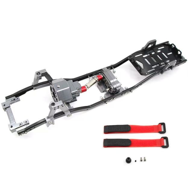 313mm Wheelbase Front Motor Metal Chassis for 1/10 SCX10 RC Crawler, CNC Aluminum Frame  DB10