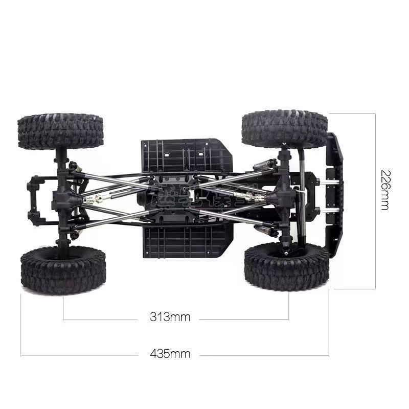 1/10 RC Crawler SCX10 II 90046 Chassis Frame 313mm Wheelbase with Gearbox & Motor  DB13