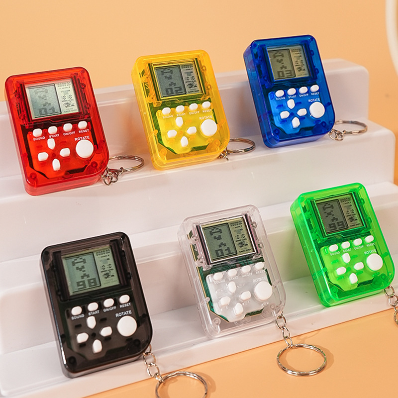 Cross-Border Tetris Game Console Mini Handheld Controller PSP Electronic Game Console Keychain Pendant Hot Sale-Myzooi