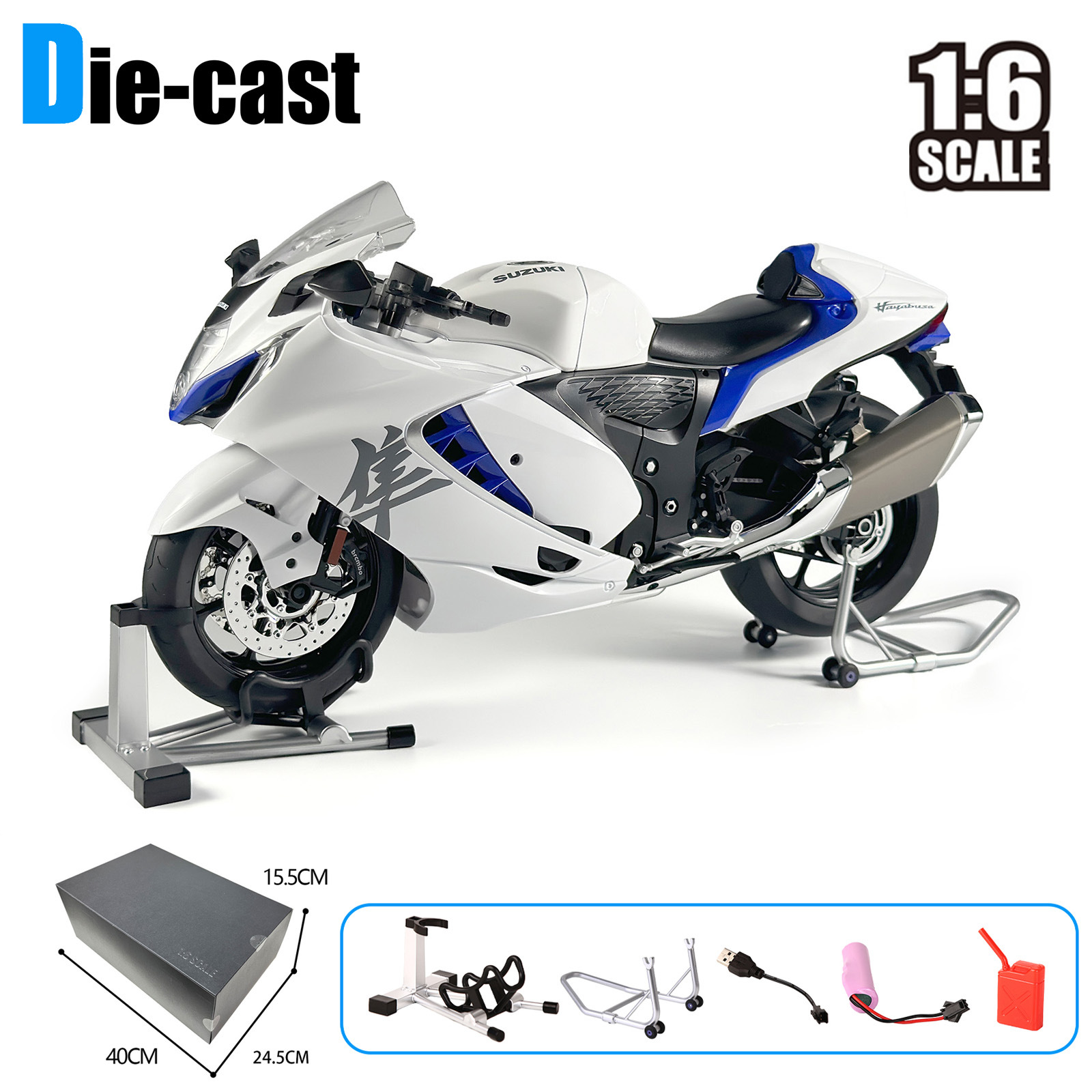 1:6 Oversized Suzuki Hayabusa Collection Motorcycle Sprayable Simulation Model