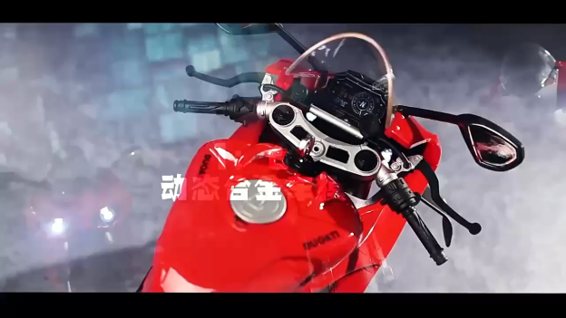 Large-sized Ducati V4 Alloy Motorcycle Model Ornament with Simulated Ignition Start and Spray Functions