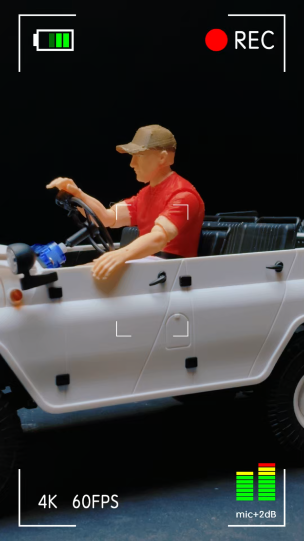 1:12 UAZ-469 Military Off-Road RC Modified Model・Figure Motion-Linked Version