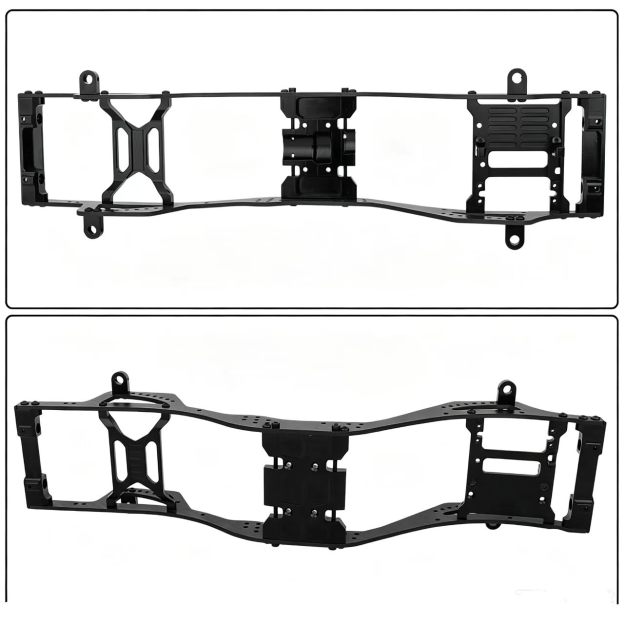  Carbon Fiber & Aluminum Chassis Frame Upgrade for 1/10 SCX10 Pro RC Crawler  DB07