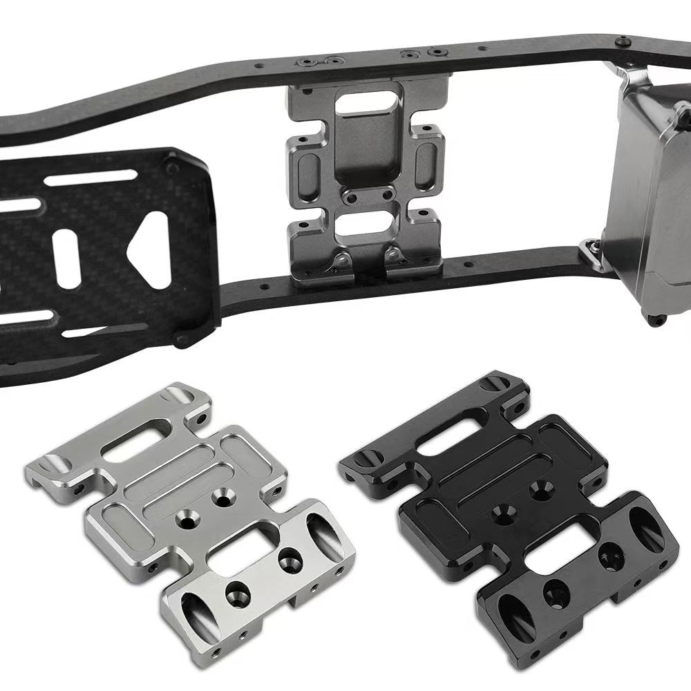  Aluminum Transmission Skid Plate for 1/10 RC Crawler SCX10 III, Gearbox Mount Chassis Upgrade Parts  BD04