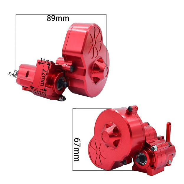 1/10 RC Crawler Metal Transmission Gearbox with Disconnect Function for SCX10 / AX10 / Wraith Upgrade  BX1