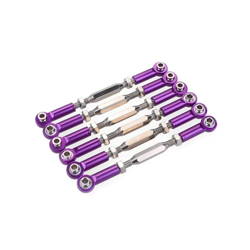 Adjustable Aluminum Steering Turnbuckles for 1/8 1/10 Scale RC Cars - Upgrade Replacement Parts  LG03