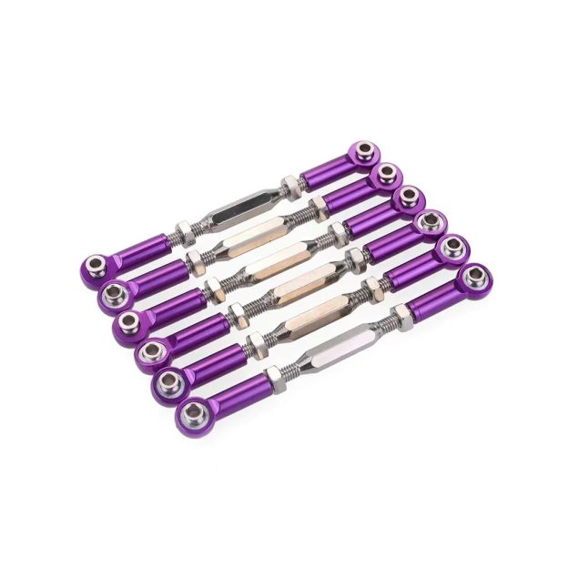 Adjustable Aluminum Steering Turnbuckles for 1/8 1/10 Scale RC Cars - Upgrade Replacement Parts  LG03