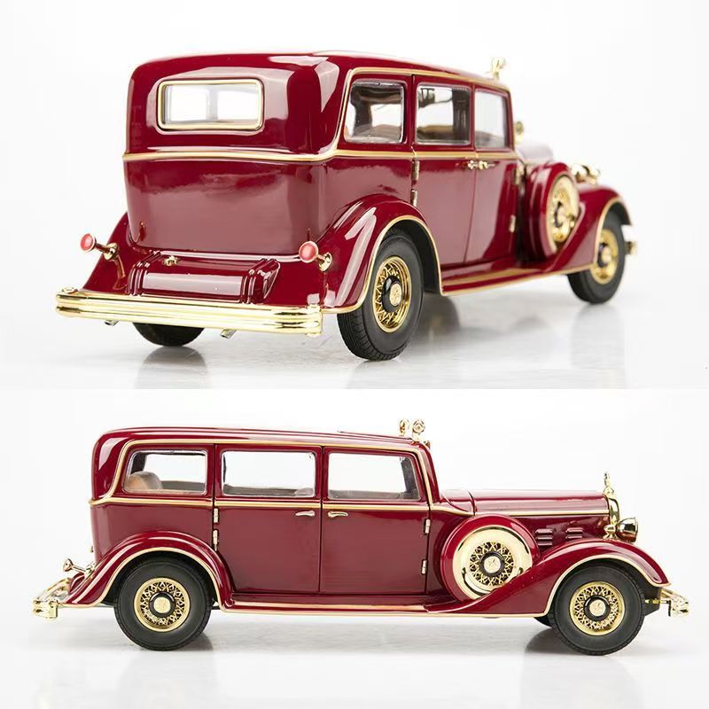 Yugu Original 1:18 Puyi Dragon Car Alloy Model, Simulation Vintage Car Collectible Display   ZM3