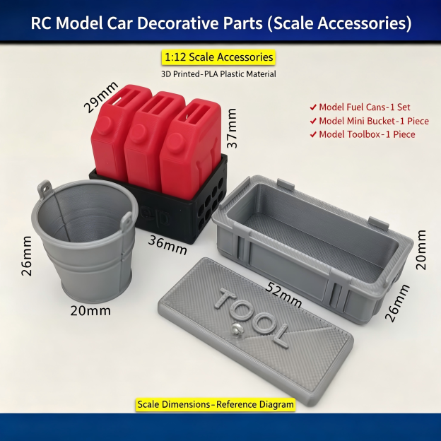 1/12 Scale RC Crawler Scale Accessory Combo XQJ-002