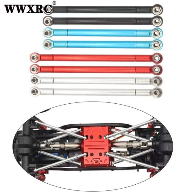 Adjustable Aluminum Steering Turnbuckles for 1/8 1/10 Scale RC Cars - Upgrade Replacement Parts  LG04