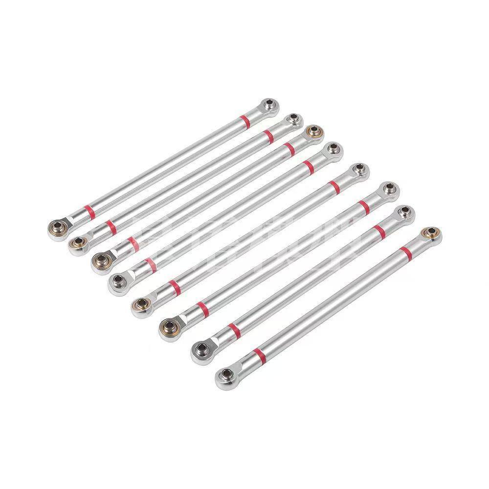 8PCS Aluminum Alloy Linkage Rod Set for 1/10 Axial SCX10 313mm Wheelbase RC Crawlers  GL05