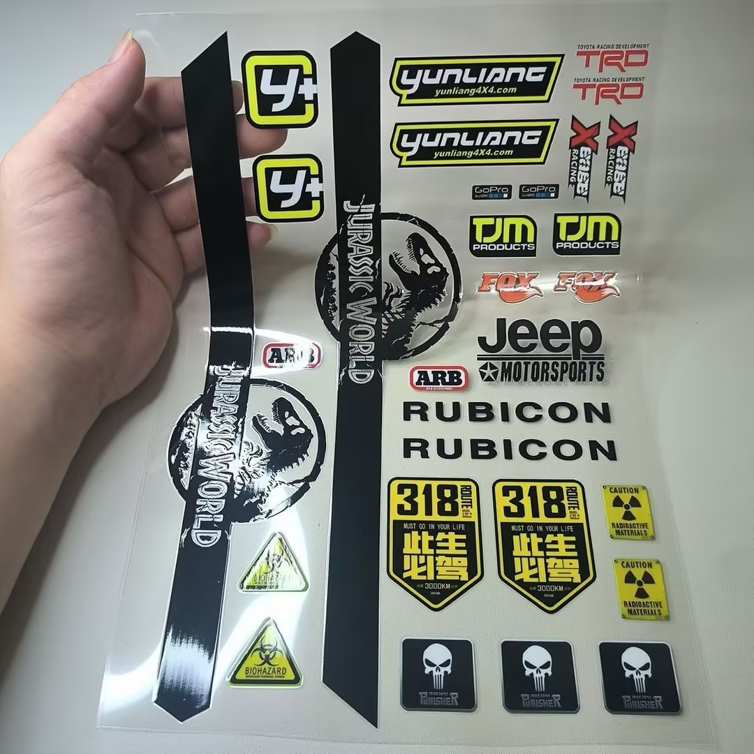 UV Transfer Decal Sticker Set for RC Crawlers XQJ-008