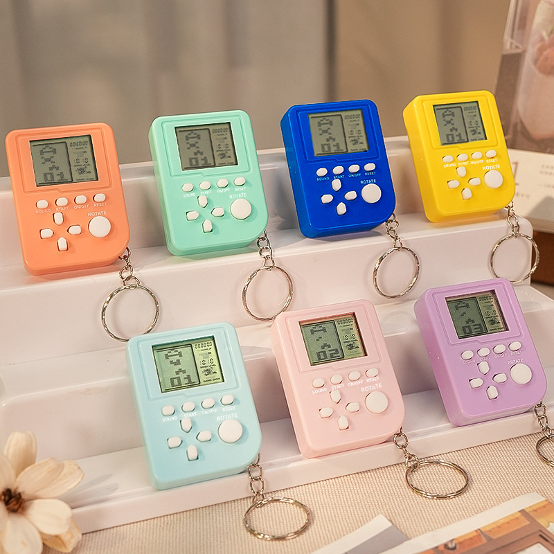 Cross-Border Tetris Game Console Mini Handheld Controller PSP Electronic Game Console Keychain Pendant Hot Sale-Myzooi