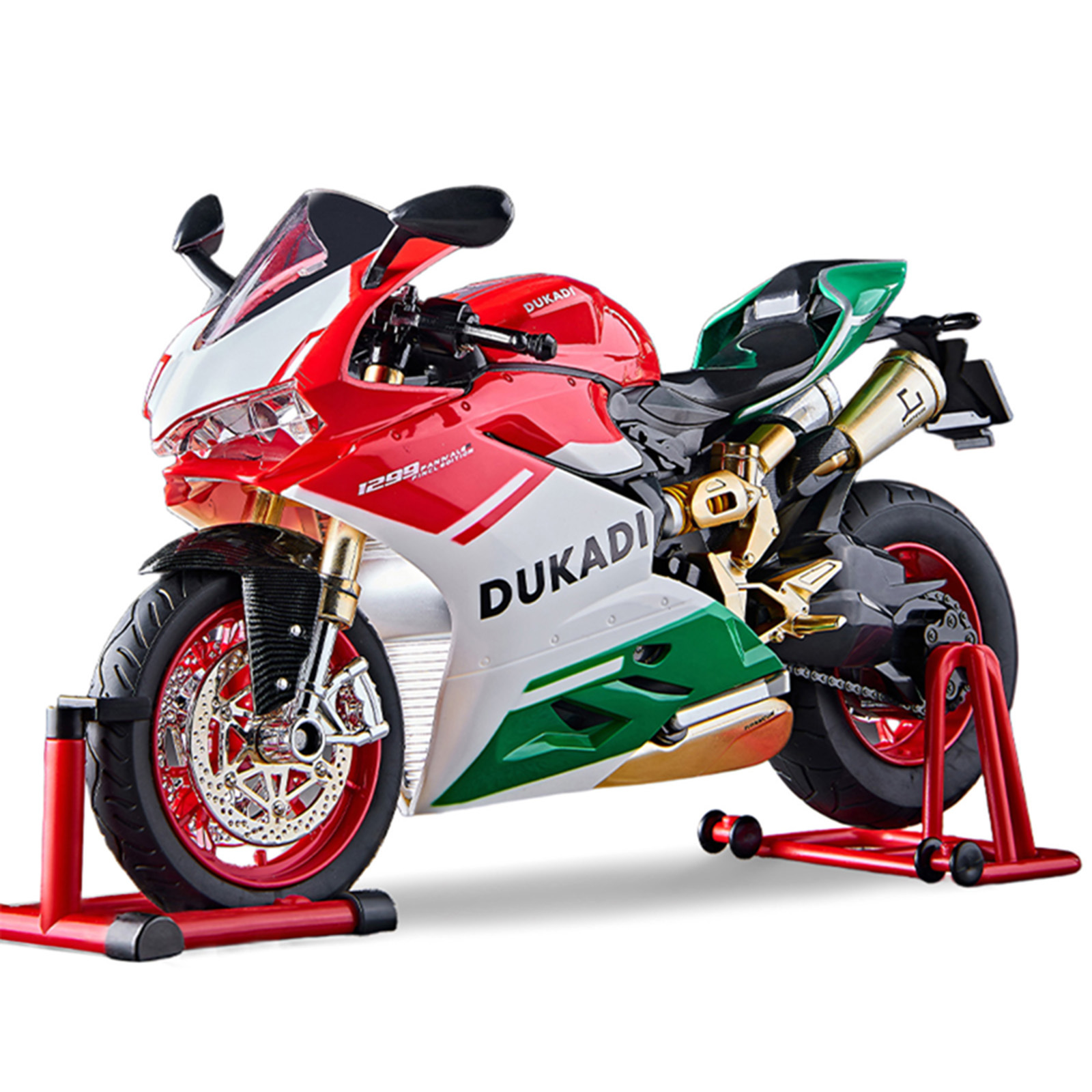 1:9 Ducati Large-Size Alloy Spray Version Motorcycle Model with Ignition Start Function