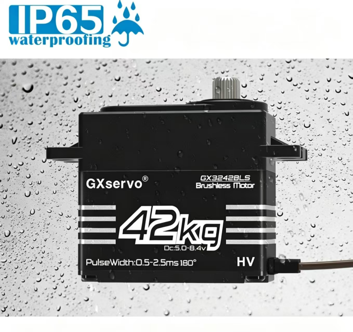 42KG High Torque Brushless Digital Servo, Full Metal Gear HV Waterproof Servo for RC Crawler/Mechanical Arm/Drone  DJ6