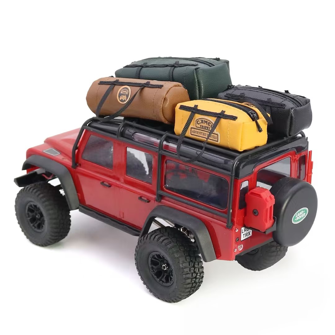 Camel Trophy Style Leather Luggage Bag Set for 1/10 RC Crawler XQJ-005